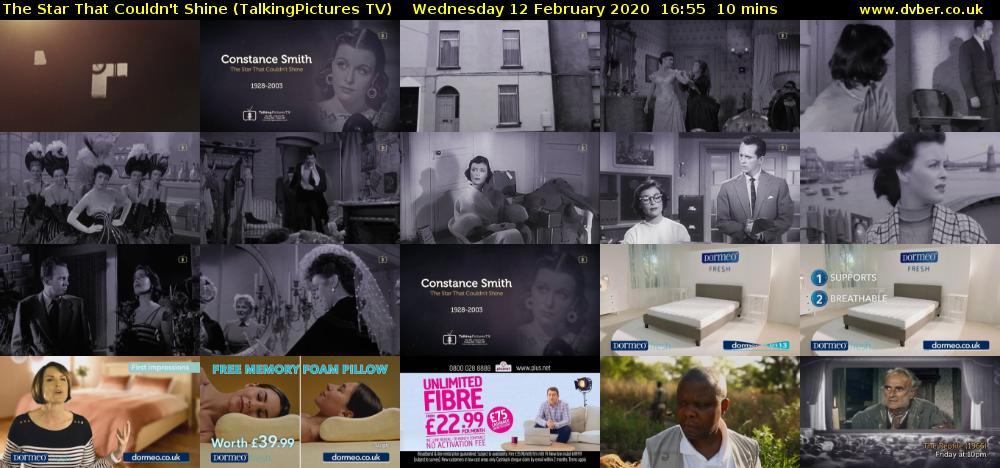 The Star That Couldn't Shine (TalkingPictures TV) Wednesday 12 February 2020 16:55 - 17:05