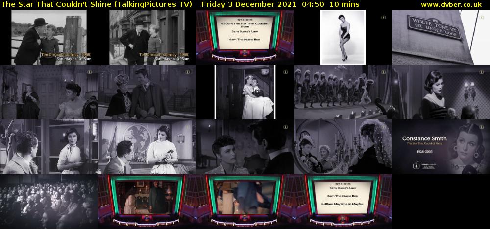 The Star That Couldn't Shine (TalkingPictures TV) Friday 3 December 2021 04:50 - 05:00