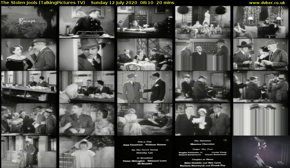 The Stolen Jools (TalkingPictures TV) Sunday 12 July 2020 08:10 - 08:30