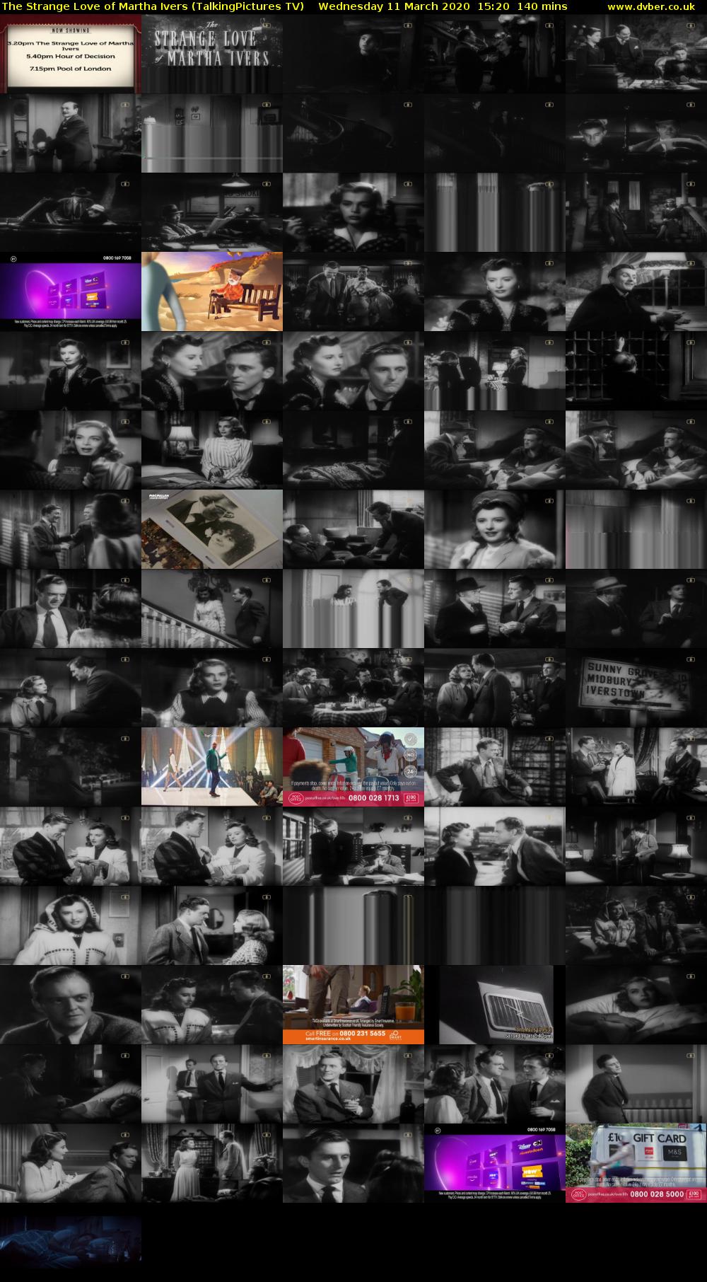 The Strange Love of Martha Ivers (TalkingPictures TV) Wednesday 11 March 2020 15:20 - 17:40