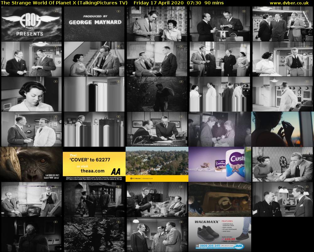 The Strange World Of Planet X (TalkingPictures TV) Friday 17 April 2020 07:30 - 09:00