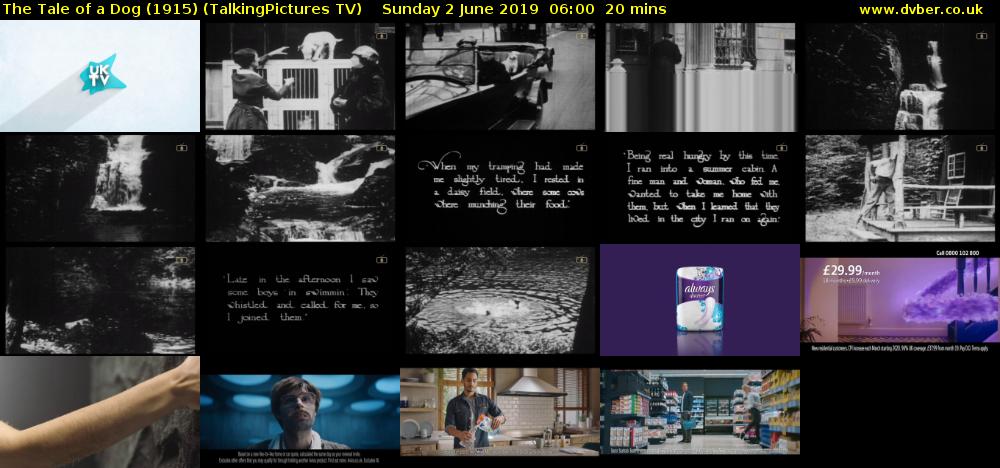 The Tale of a Dog (1915) (TalkingPictures TV) Sunday 2 June 2019 06:00 - 06:20