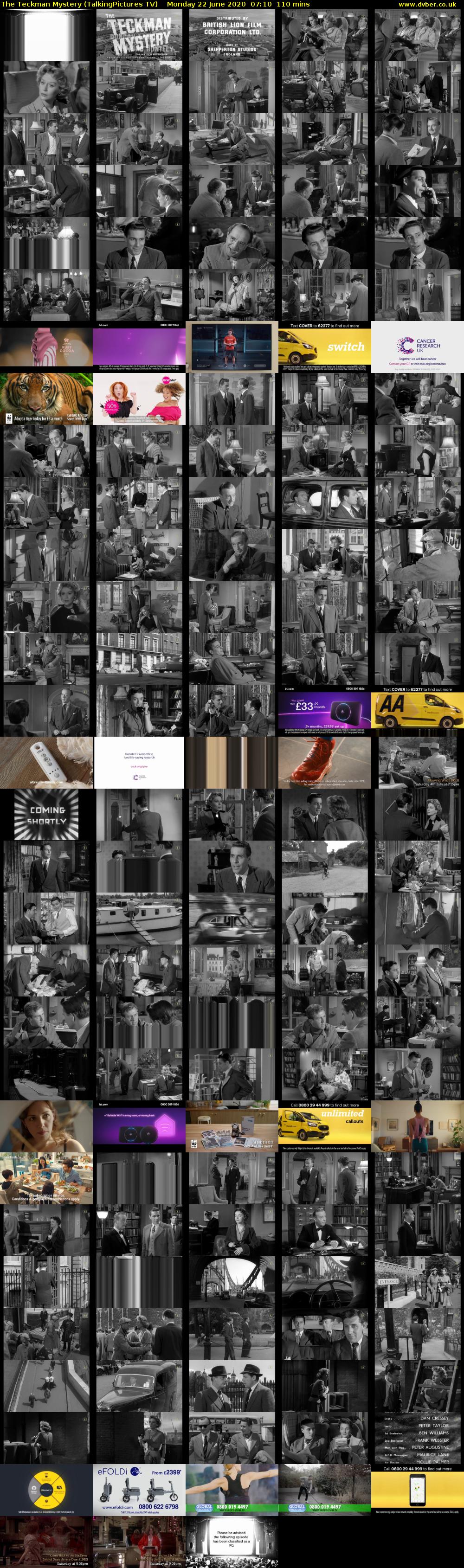 The Teckman Mystery (TalkingPictures TV) Monday 22 June 2020 07:10 - 09:00