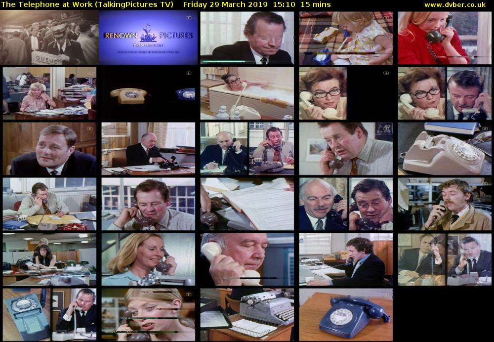 The Telephone at Work (TalkingPictures TV) Friday 29 March 2019 15:10 - 15:25