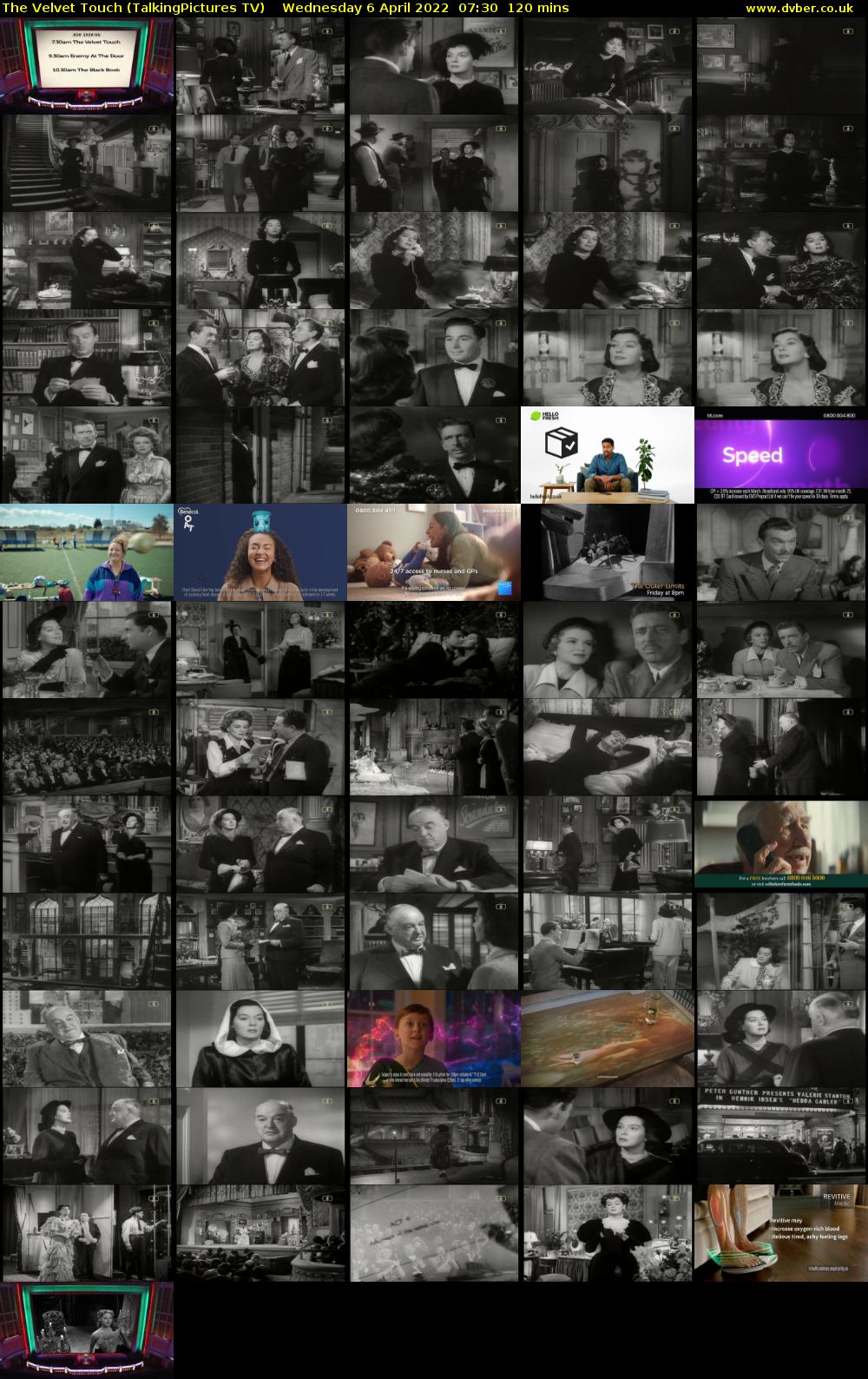The Velvet Touch (TalkingPictures TV) Wednesday 6 April 2022 07:30 - 09:30