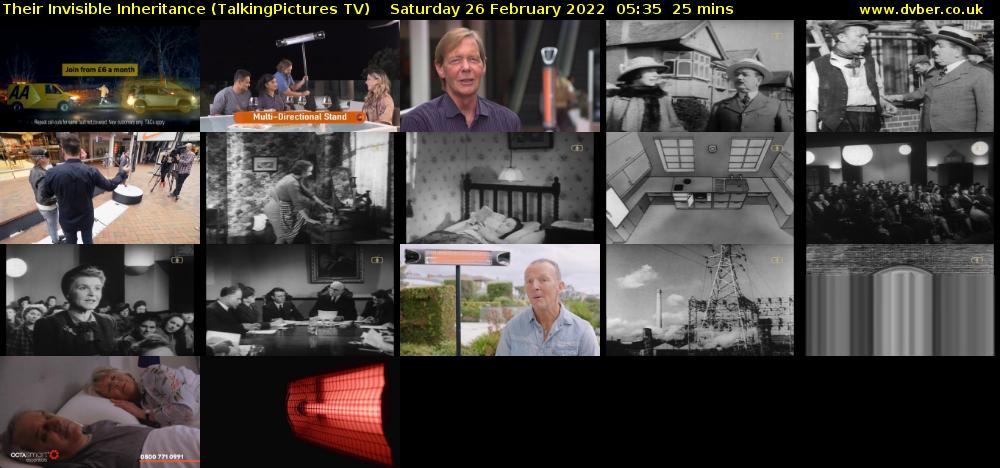 Their Invisible Inheritance (TalkingPictures TV) Saturday 26 February 2022 05:35 - 06:00