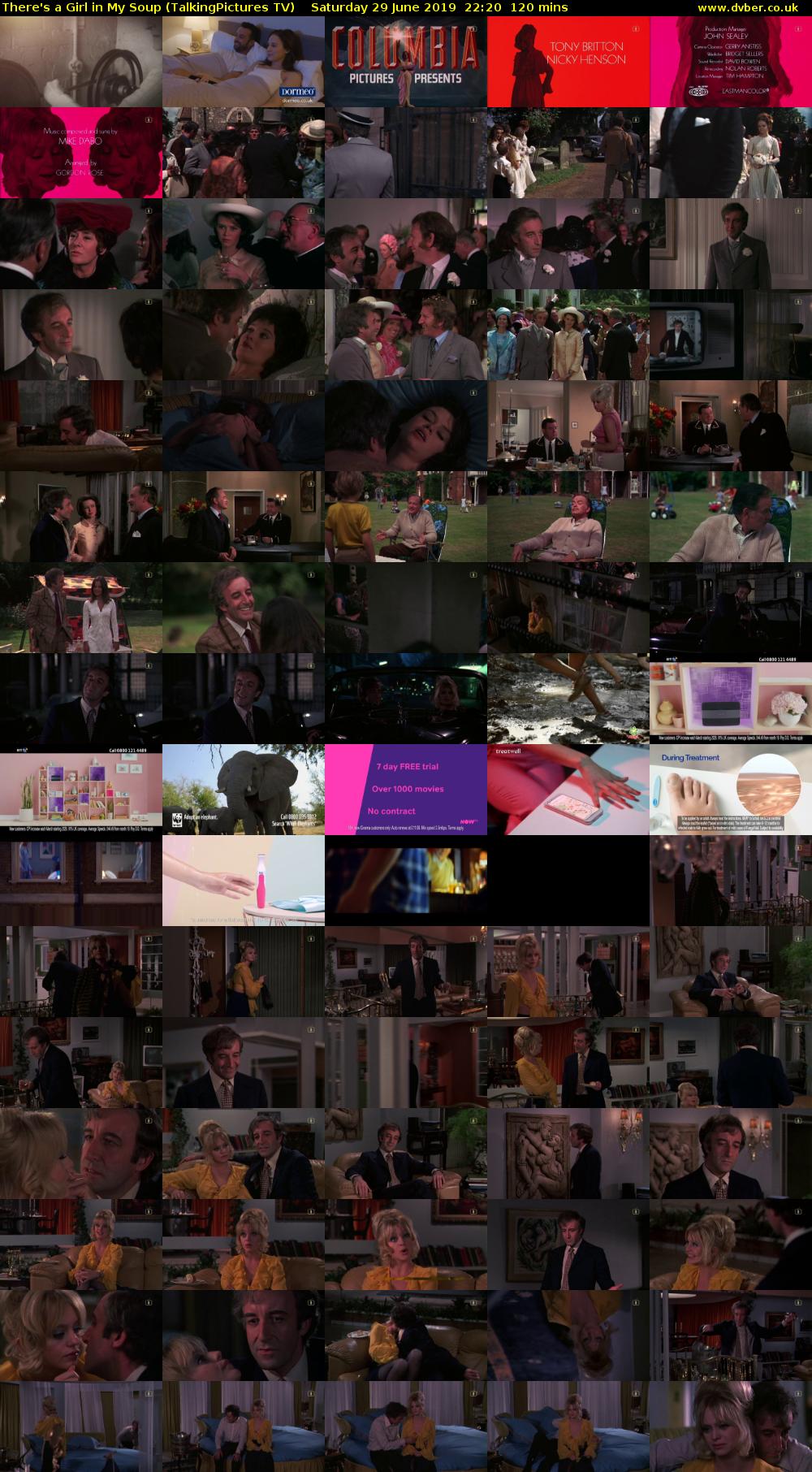 There's a Girl in My Soup (TalkingPictures TV) Saturday 29 June 2019 22:20 - 00:20