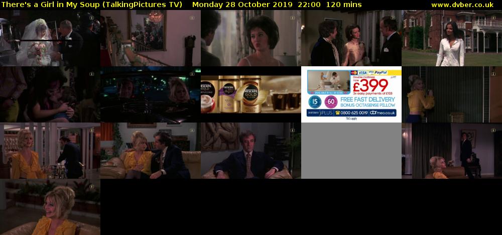 There's a Girl in My Soup (TalkingPictures TV) Monday 28 October 2019 22:00 - 00:00