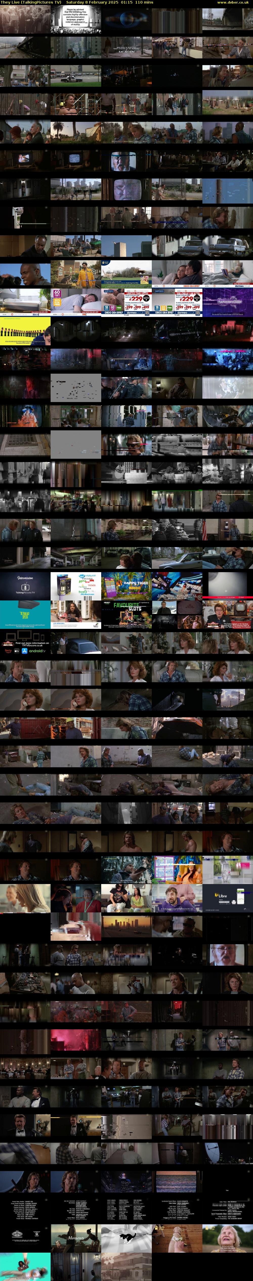 They Live (TalkingPictures TV) Saturday 8 February 2025 01:15 - 03:05