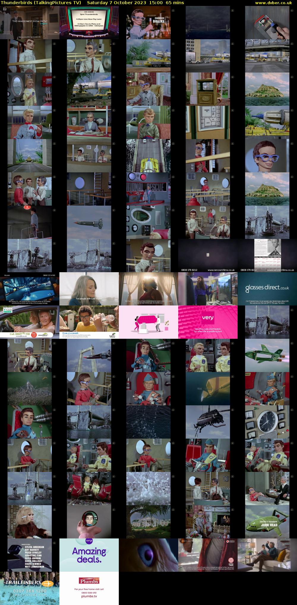 Thunderbirds (TalkingPictures TV) Saturday 7 October 2023 15:00 - 16:05