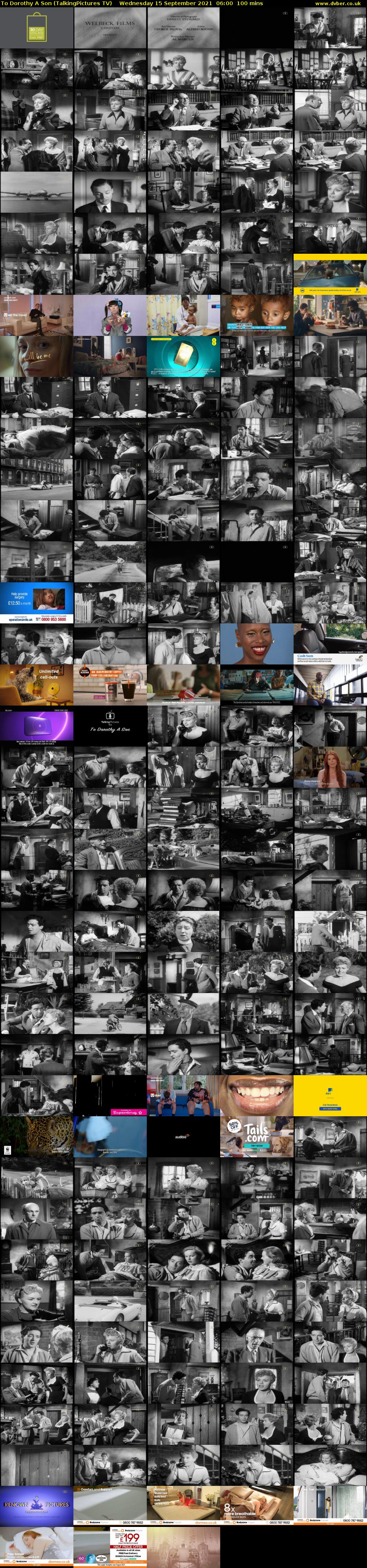 To Dorothy A Son (TalkingPictures TV) Wednesday 15 September 2021 06:00 - 07:40