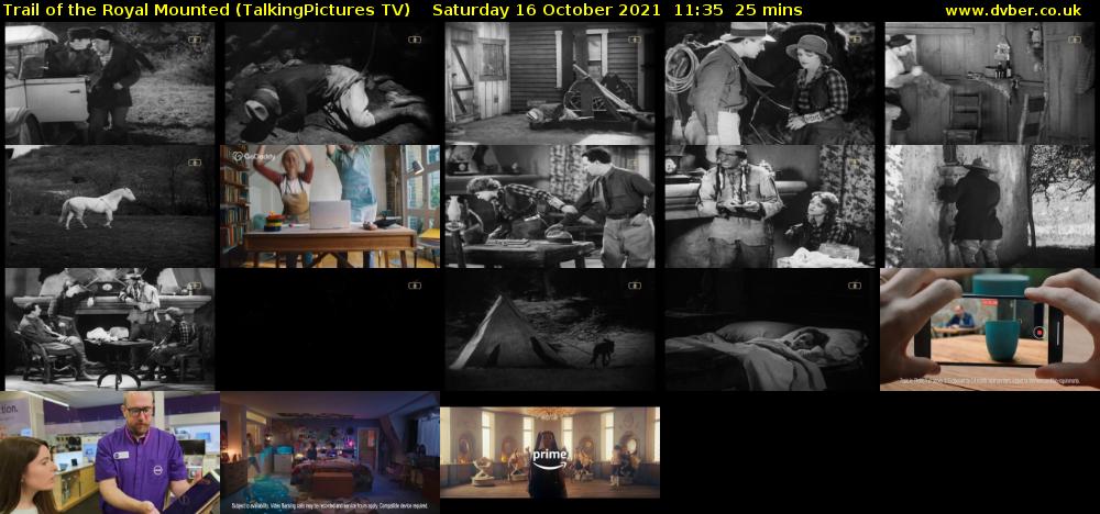 Trail of the Royal Mounted (TalkingPictures TV) Saturday 16 October 2021 11:35 - 12:00