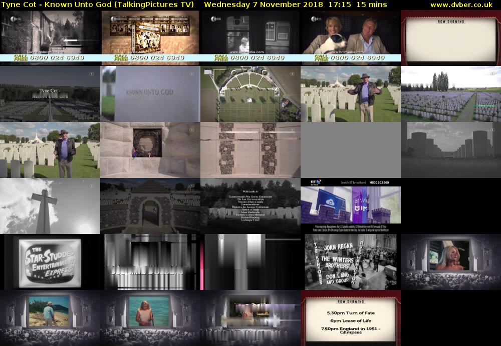 Tyne Cot - Known Unto God (TalkingPictures TV) Wednesday 7 November 2018 17:15 - 17:30