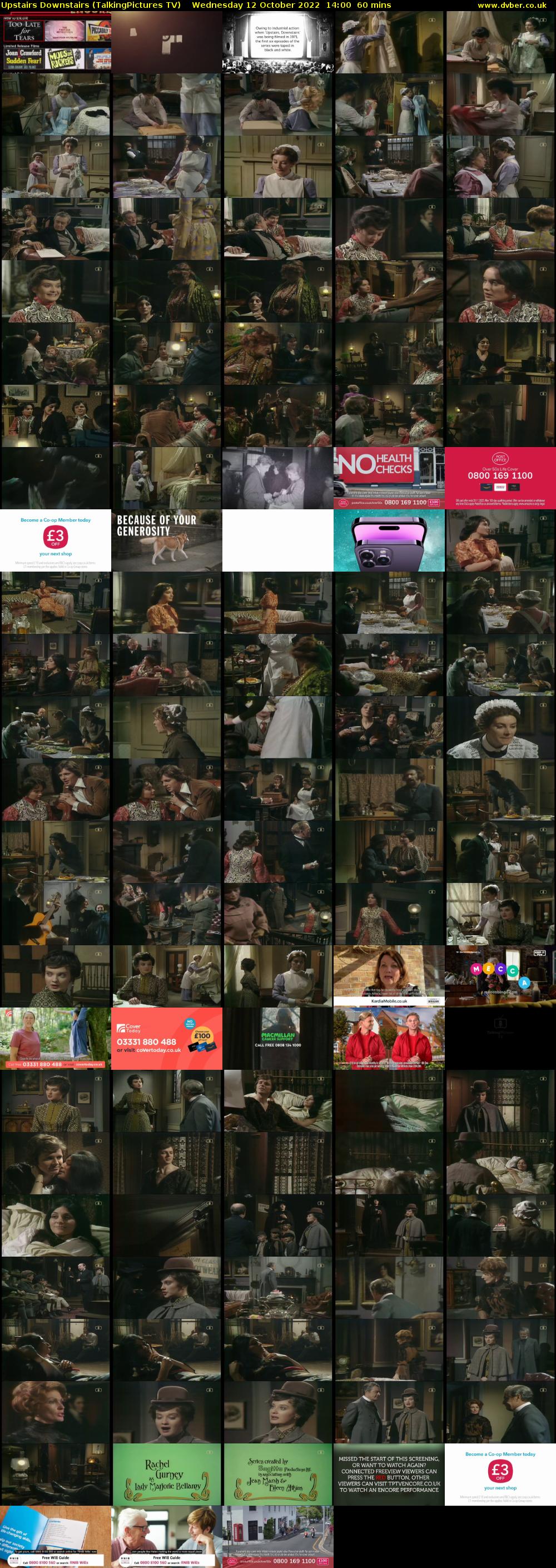 Upstairs Downstairs (TalkingPictures TV) Wednesday 12 October 2022 14:00 - 15:00