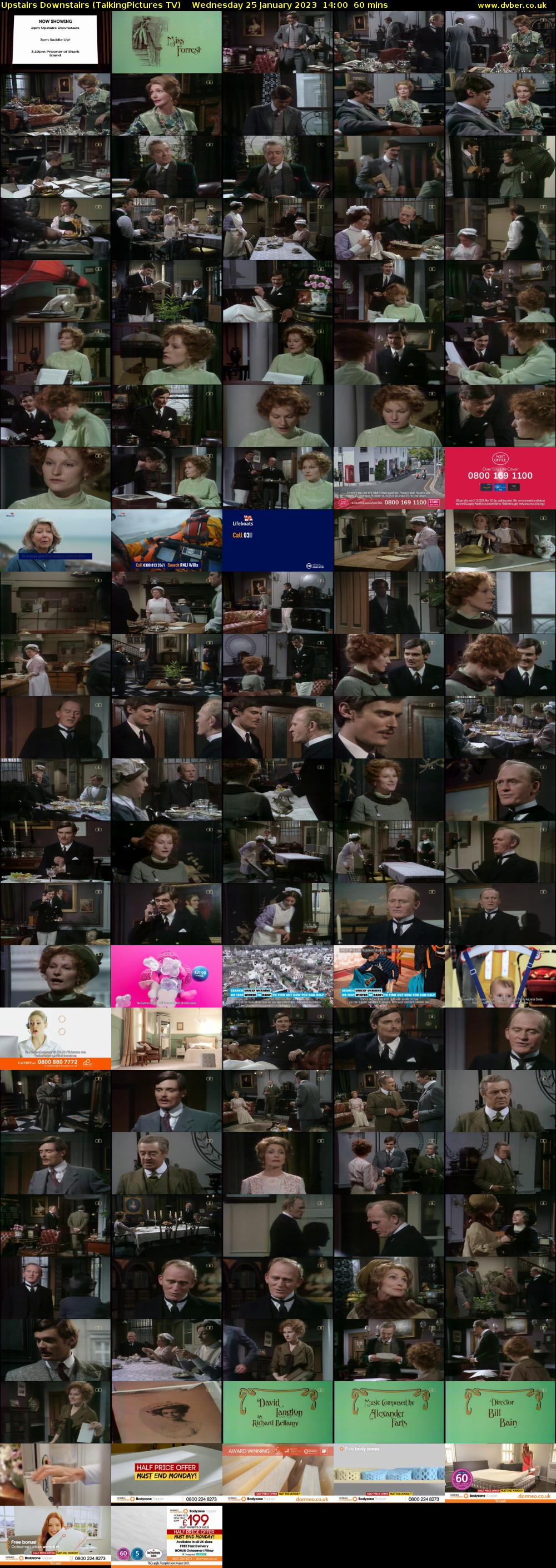 Upstairs Downstairs (TalkingPictures TV) Wednesday 25 January 2023 14:00 - 15:00