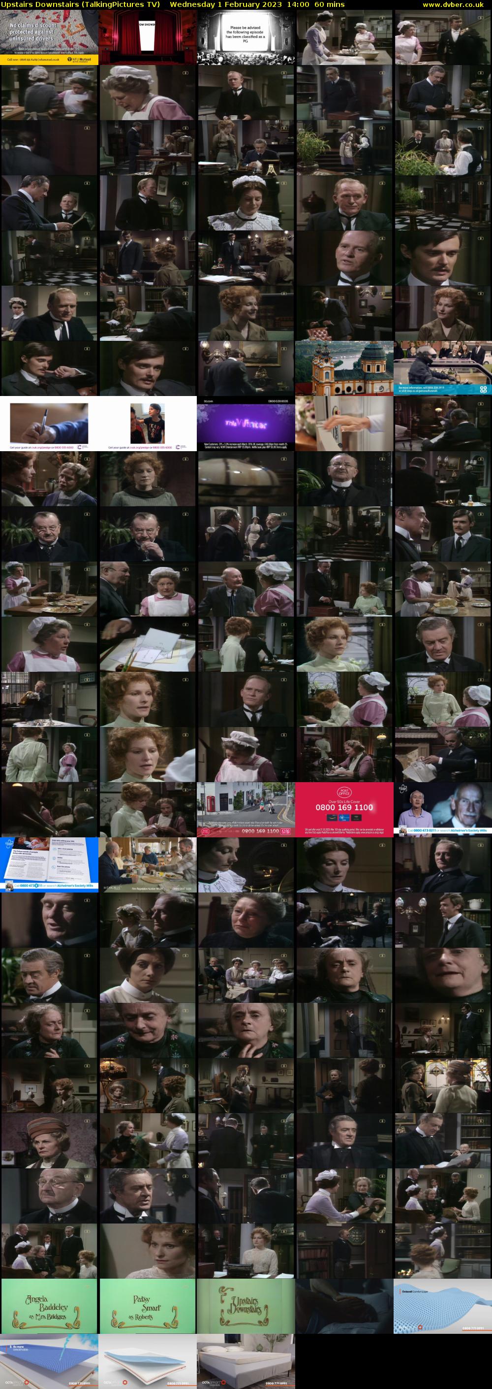 Upstairs Downstairs (TalkingPictures TV) Wednesday 1 February 2023 14:00 - 15:00