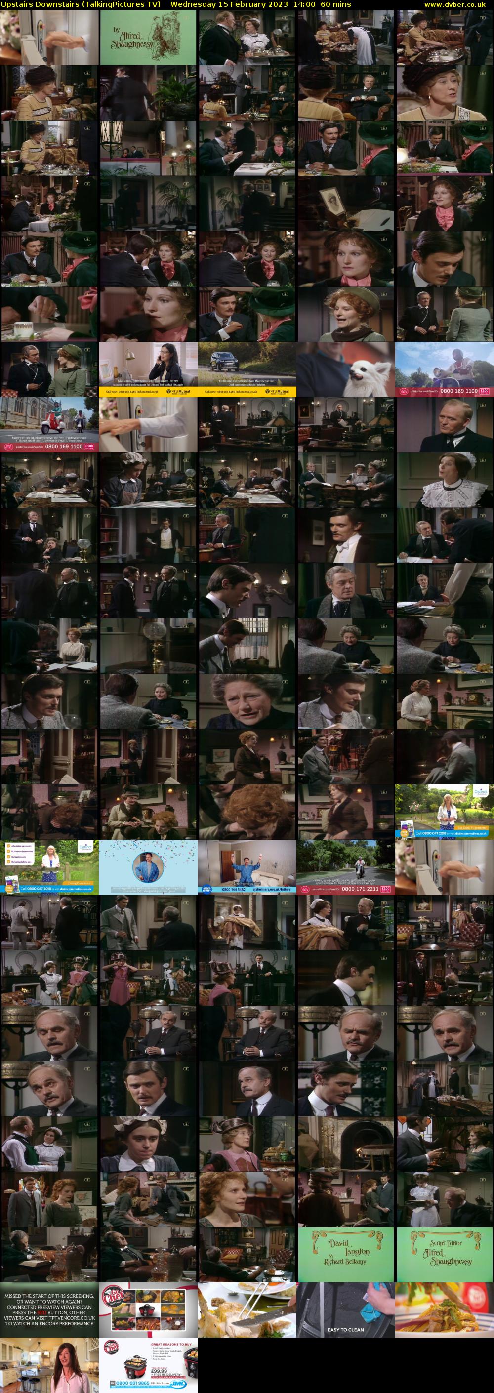 Upstairs Downstairs (TalkingPictures TV) Wednesday 15 February 2023 14:00 - 15:00
