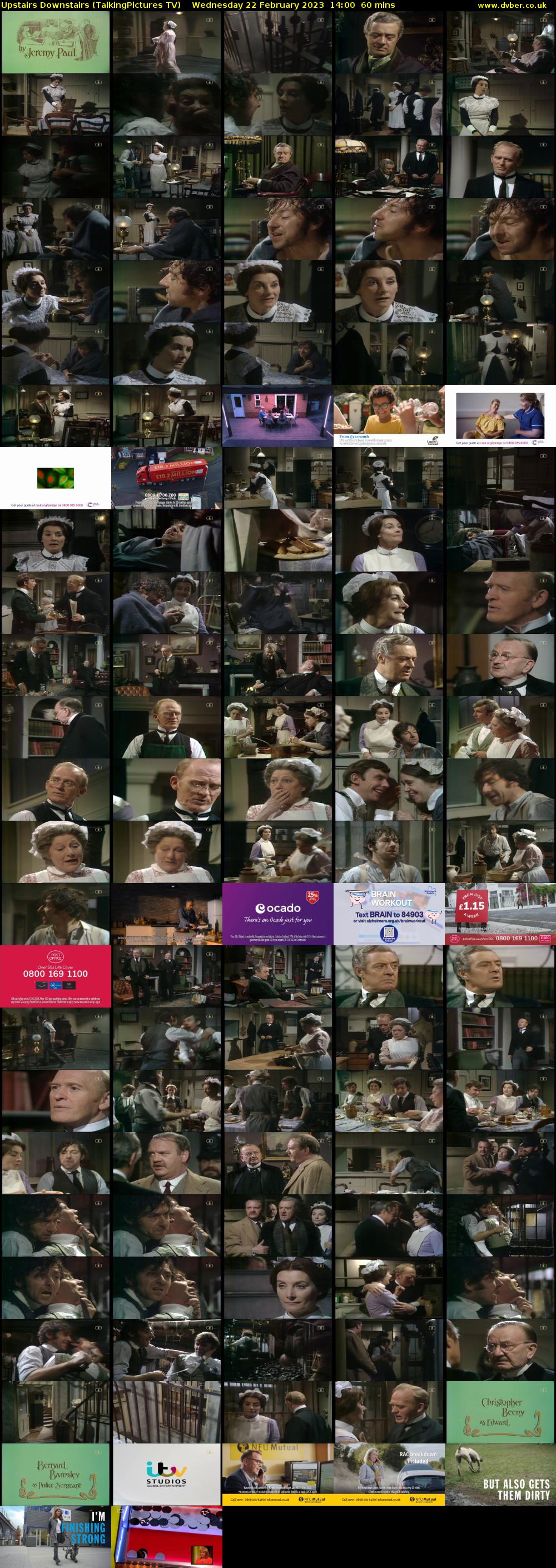 Upstairs Downstairs (TalkingPictures TV) Wednesday 22 February 2023 14:00 - 15:00