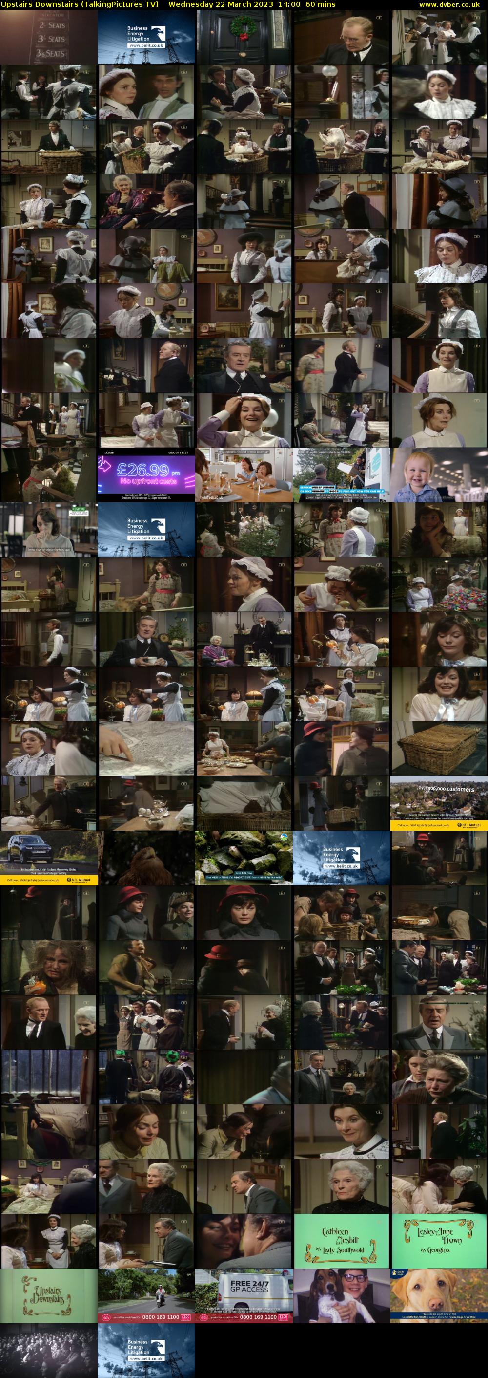 Upstairs Downstairs (TalkingPictures TV) Wednesday 22 March 2023 14:00 - 15:00