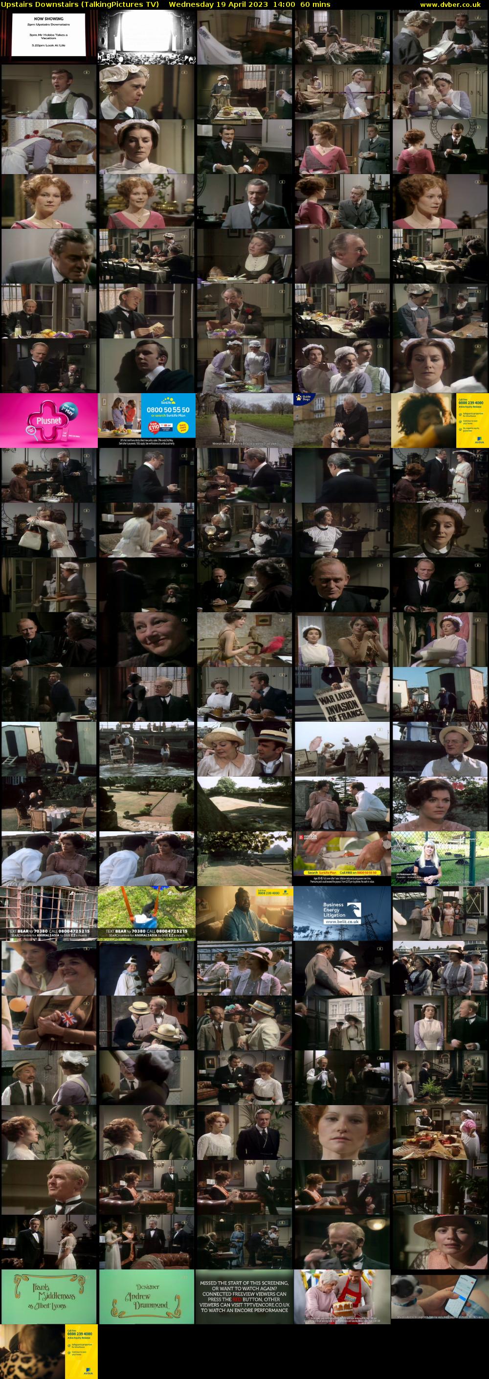 Upstairs Downstairs (TalkingPictures TV) Wednesday 19 April 2023 14:00 - 15:00