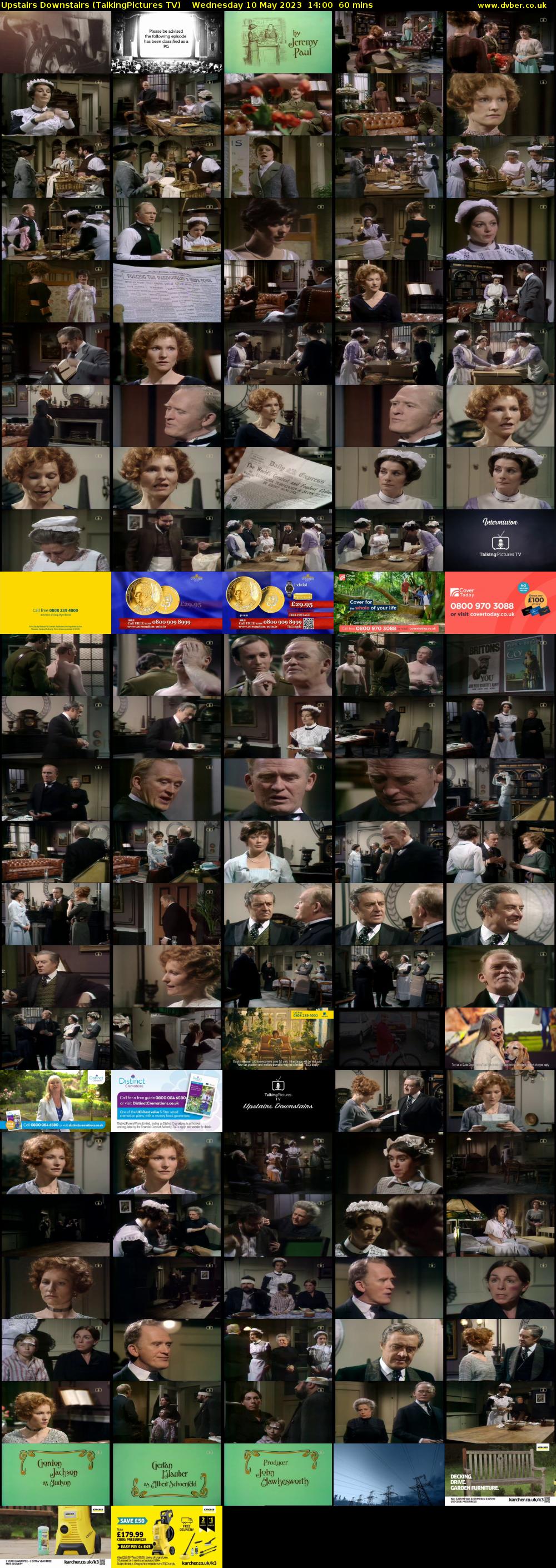 Upstairs Downstairs (TalkingPictures TV) Wednesday 10 May 2023 14:00 - 15:00