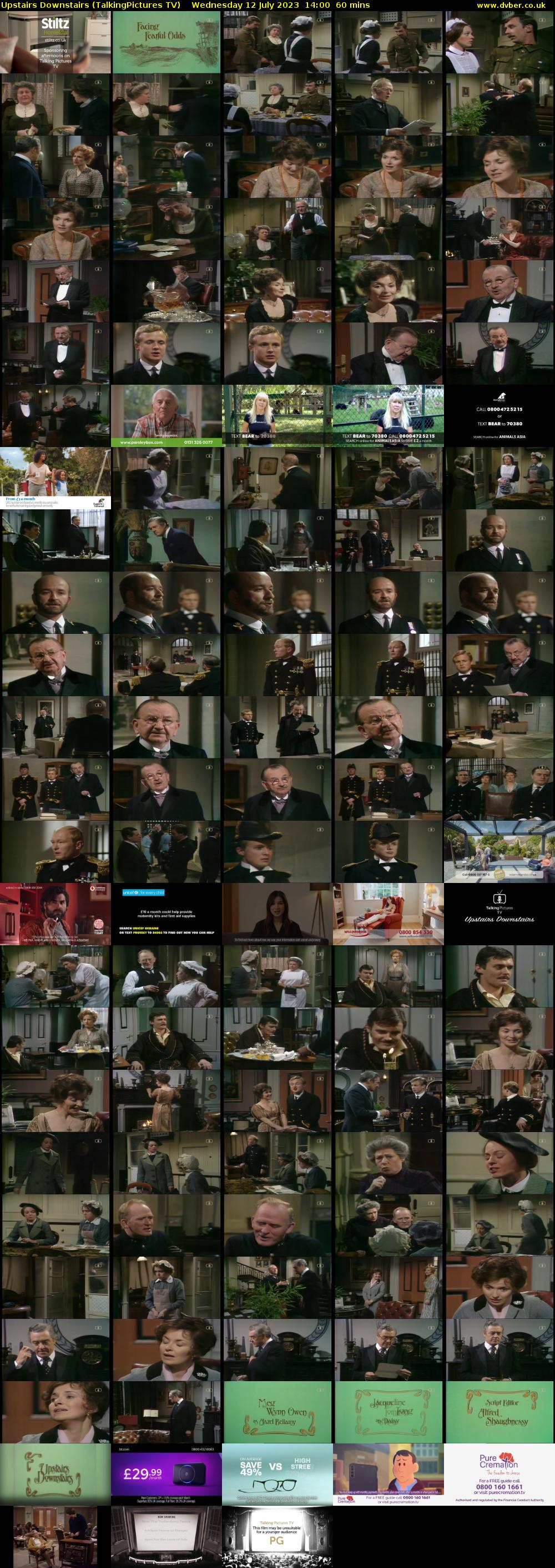 Upstairs Downstairs (TalkingPictures TV) Wednesday 12 July 2023 14:00 - 15:00