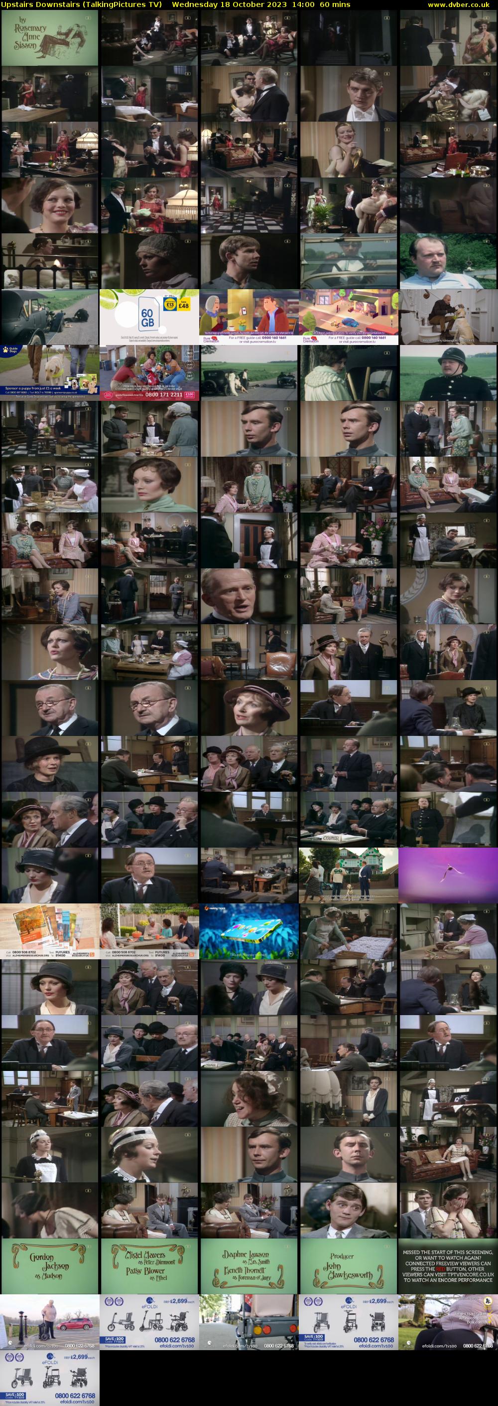 Upstairs Downstairs (TalkingPictures TV) Wednesday 18 October 2023 14:00 - 15:00