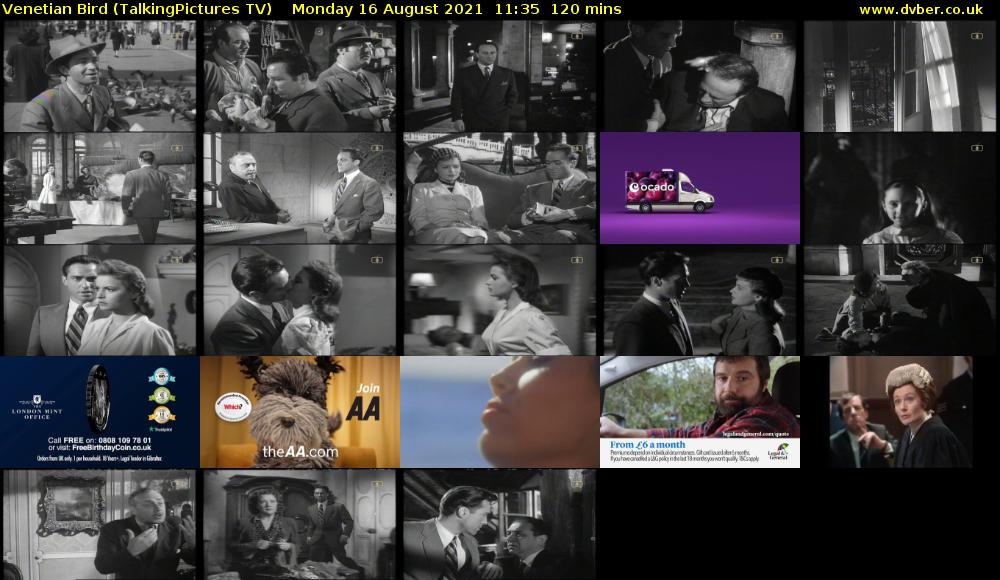 Venetian Bird (TalkingPictures TV) Monday 16 August 2021 11:35 - 13:35