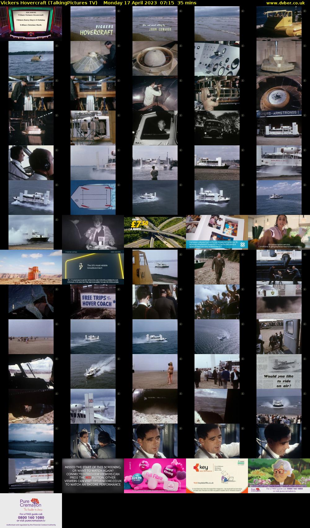 Vickers Hovercraft (TalkingPictures TV) Monday 17 April 2023 07:15 - 07:50