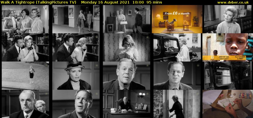 Walk A Tightrope (TalkingPictures TV) Monday 16 August 2021 10:00 - 11:35