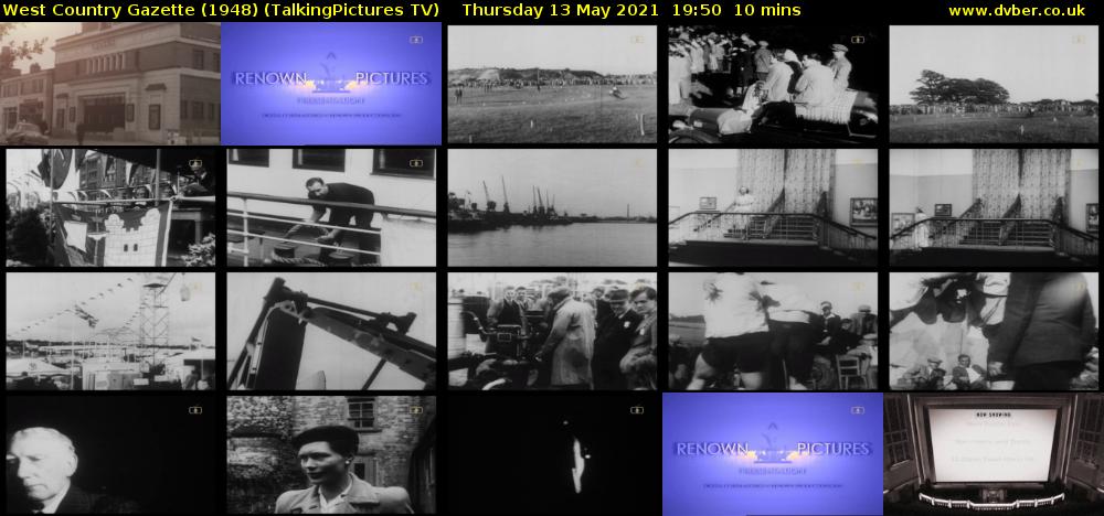West Country Gazette (1948) (TalkingPictures TV) Thursday 13 May 2021 19:50 - 20:00