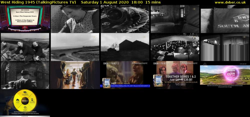 West Riding 1945 (TalkingPictures TV) Saturday 1 August 2020 18:00 - 18:15
