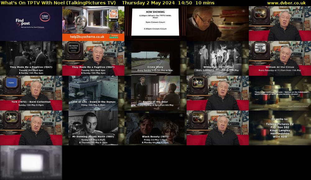 What's On TPTV With Noel (TalkingPictures TV) Thursday 2 May 2024 14:50 - 15:00