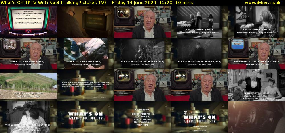What's On TPTV With Noel (TalkingPictures TV) Friday 14 June 2024 12:20 - 12:30