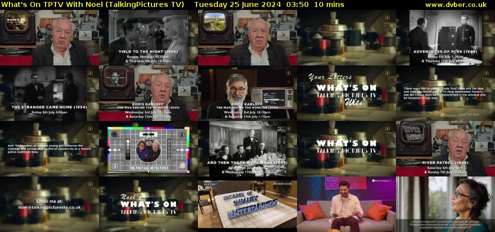 What's On TPTV With Noel (TalkingPictures TV) Tuesday 25 June 2024 03:50 - 04:00
