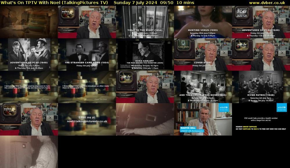 What's On TPTV With Noel (TalkingPictures TV) Sunday 7 July 2024 09:50 - 10:00