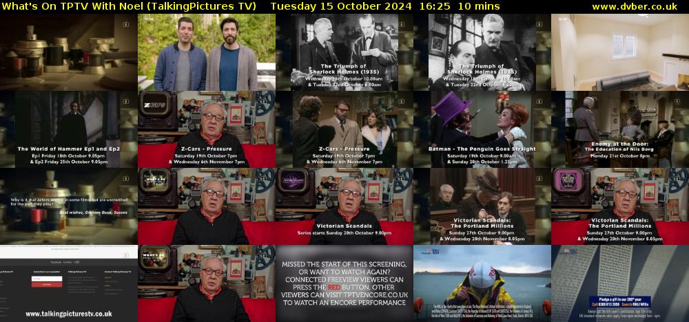 What's On TPTV With Noel (TalkingPictures TV) Tuesday 15 October 2024 16:25 - 16:35