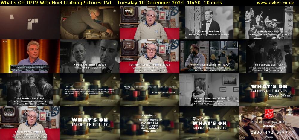 What's On TPTV With Noel (TalkingPictures TV) Tuesday 10 December 2024 10:50 - 11:00