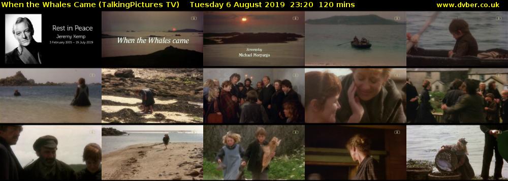 When the Whales Came (TalkingPictures TV) Tuesday 6 August 2019 23:20 - 01:20