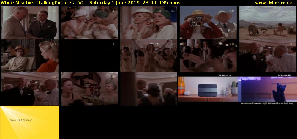 White Mischief (TalkingPictures TV) Saturday 1 June 2019 23:00 - 01:15