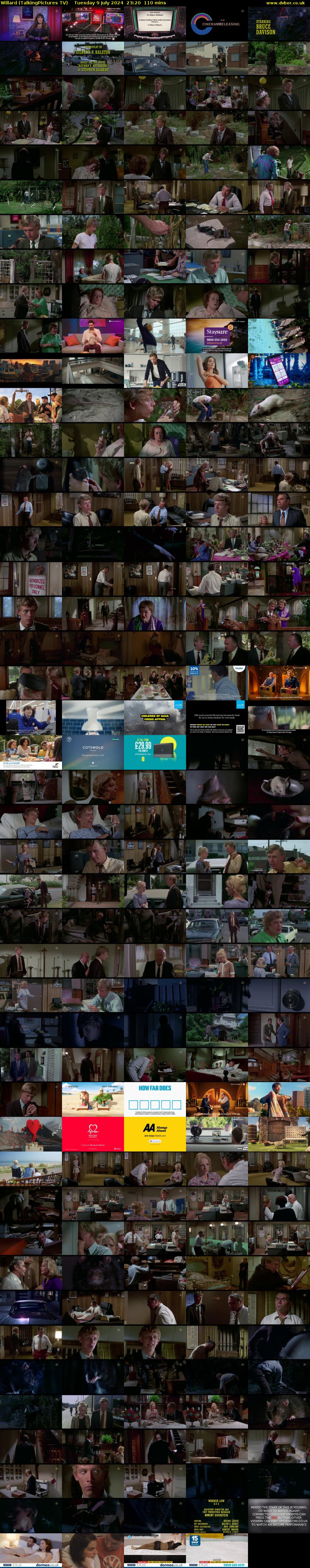 Willard (TalkingPictures TV) Tuesday 9 July 2024 23:20 - 01:10