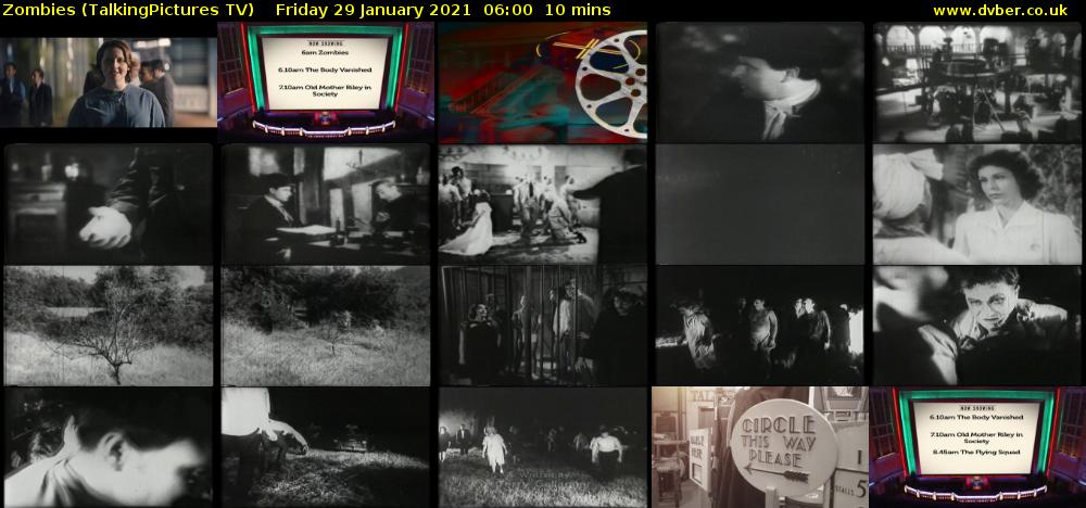 Zombies (TalkingPictures TV) Friday 29 January 2021 06:00 - 06:10