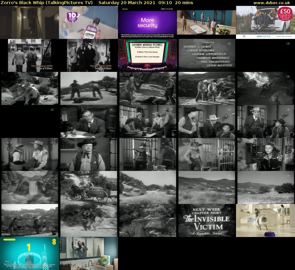 Zorro's Black Whip (TalkingPictures TV) Saturday 20 March 2021 09:10 - 09:30