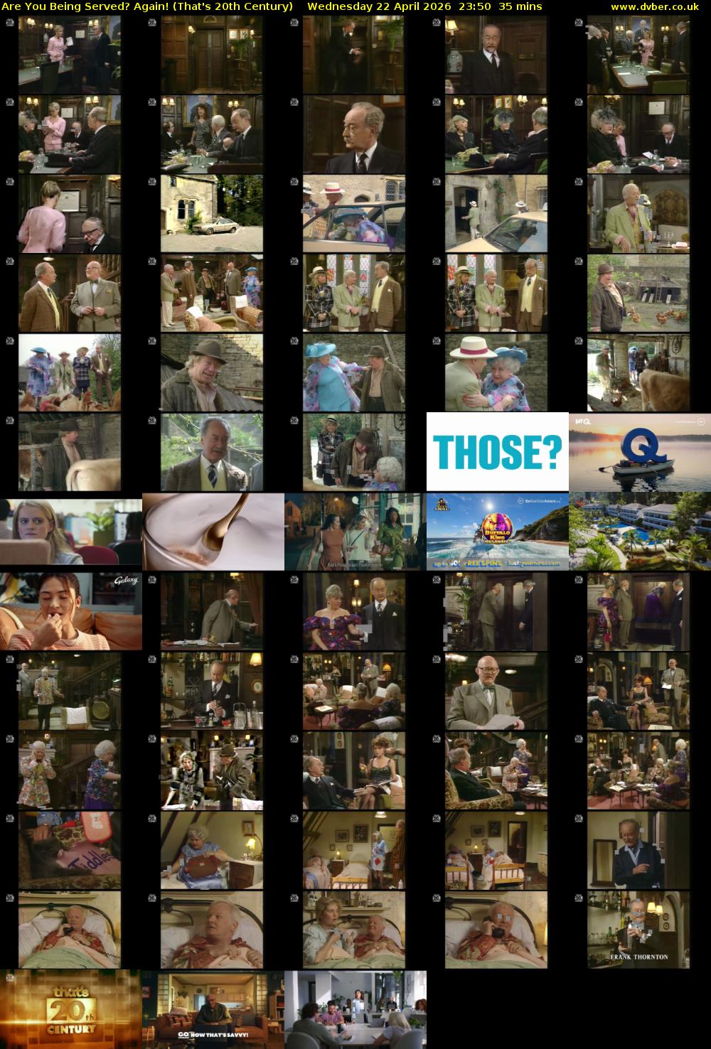 Are You Being Served? Again! (That's 20th Century) Wednesday 22 April 2026 23:50 - 00:25