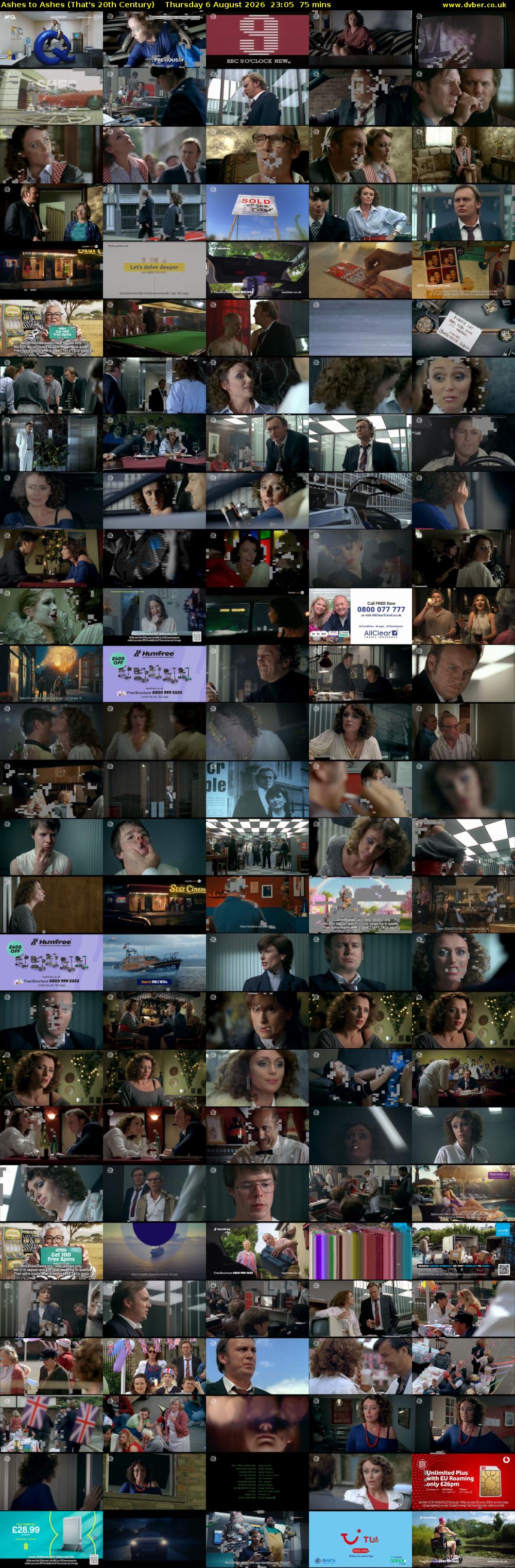Ashes to Ashes (That's 20th Century) Thursday 6 August 2026 23:05 - 00:20