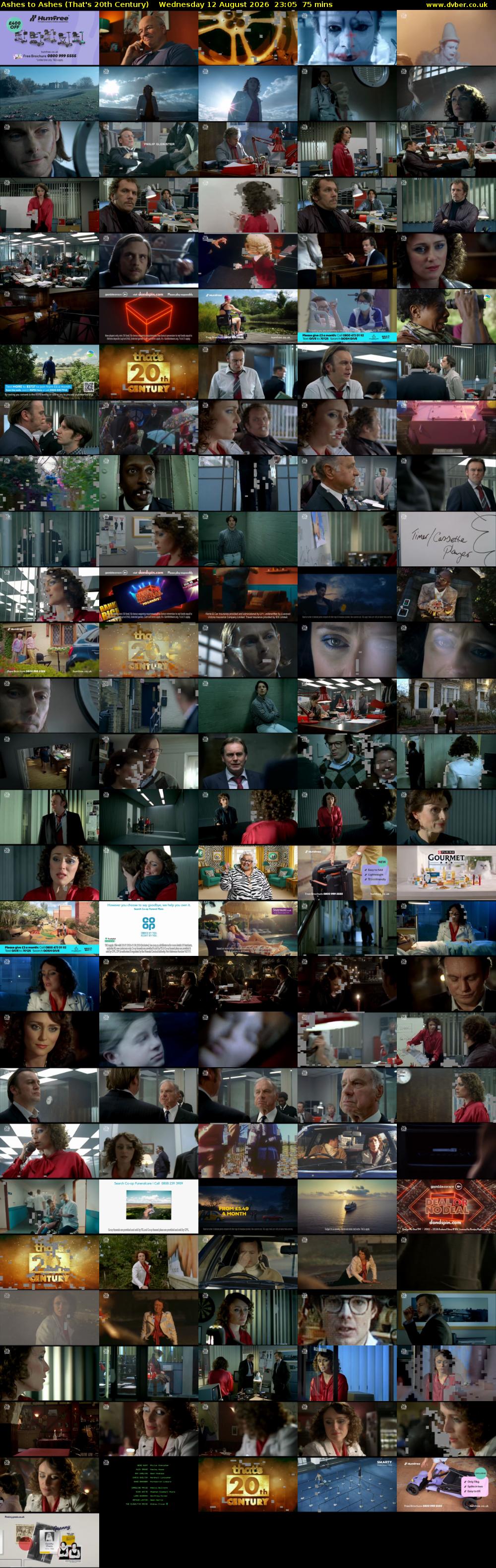 Ashes to Ashes (That's 20th Century) Wednesday 12 August 2026 23:05 - 00:20
