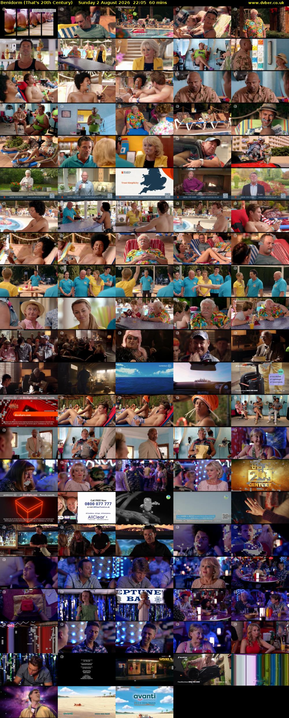 Benidorm (That's 20th Century) Sunday 2 August 2026 22:05 - 23:05
