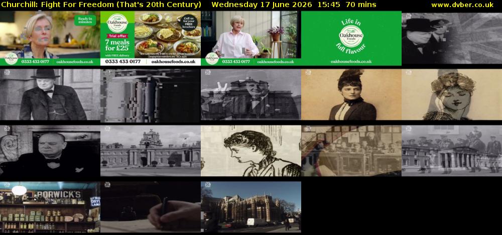 Churchill: Fight For Freedom (That's 20th Century) Wednesday 17 June 2026 15:45 - 16:55