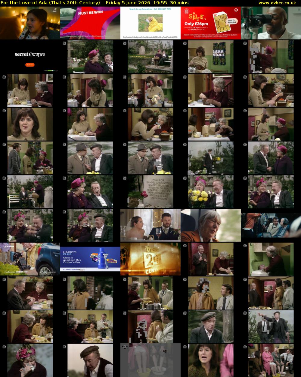 For the Love of Ada (That's 20th Century) Friday 5 June 2026 19:55 - 20:25