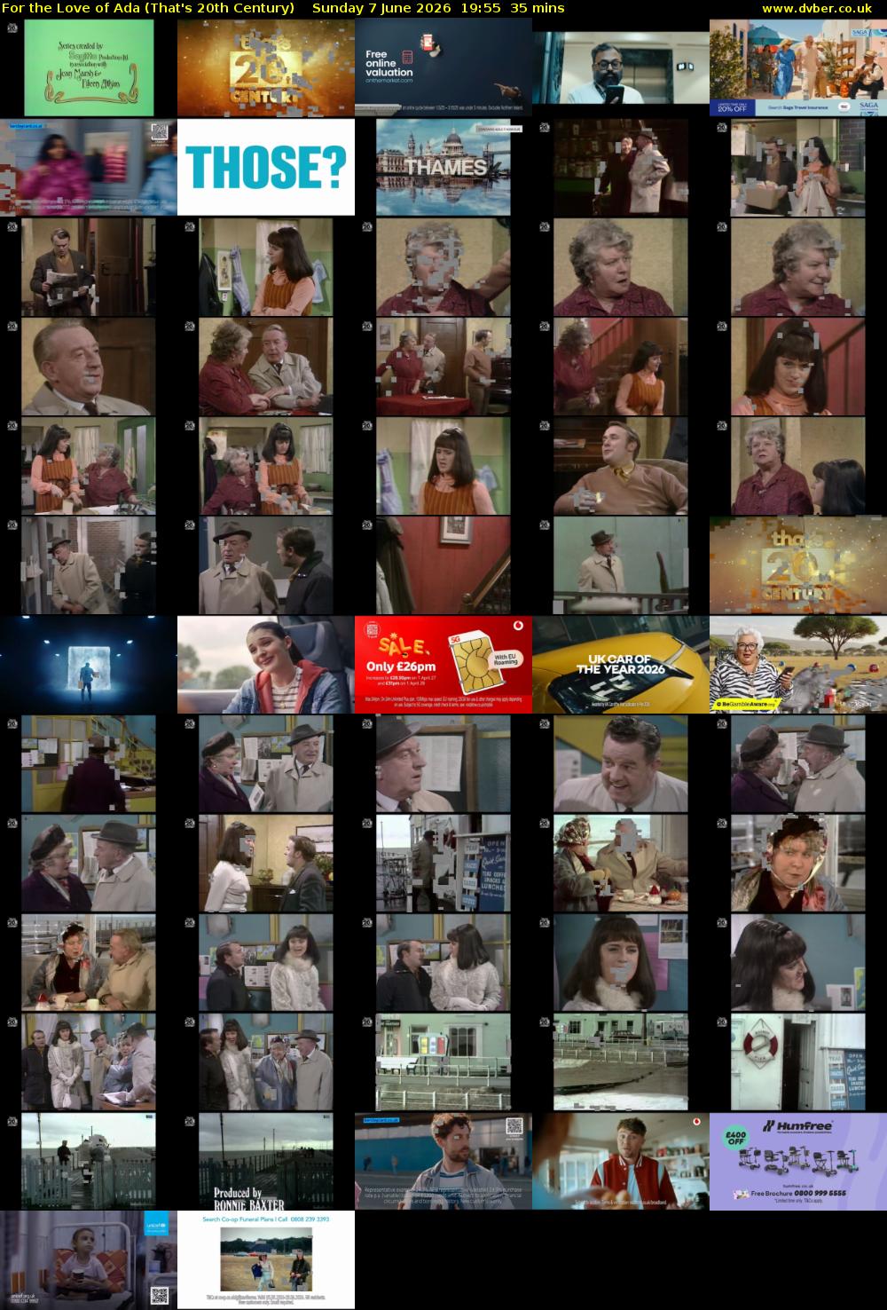 For the Love of Ada (That's 20th Century) Sunday 7 June 2026 19:55 - 20:30
